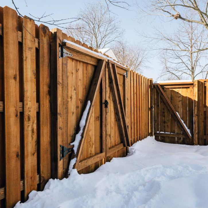 Heavy Duty Wood Gates Installed in Wisconsin